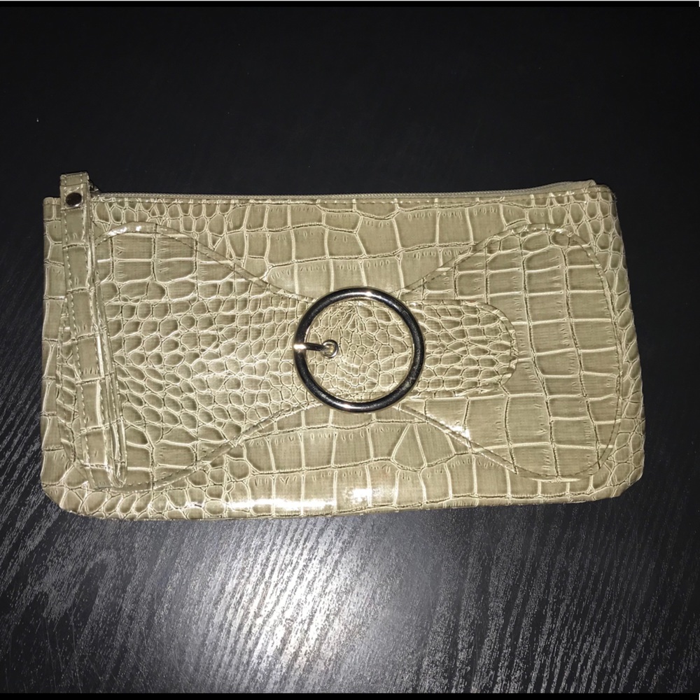 Taupe Wristlet bag